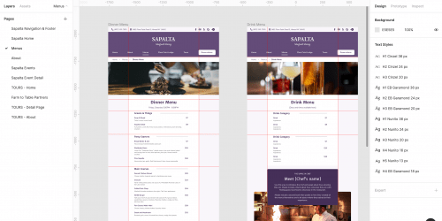 restaurant site design